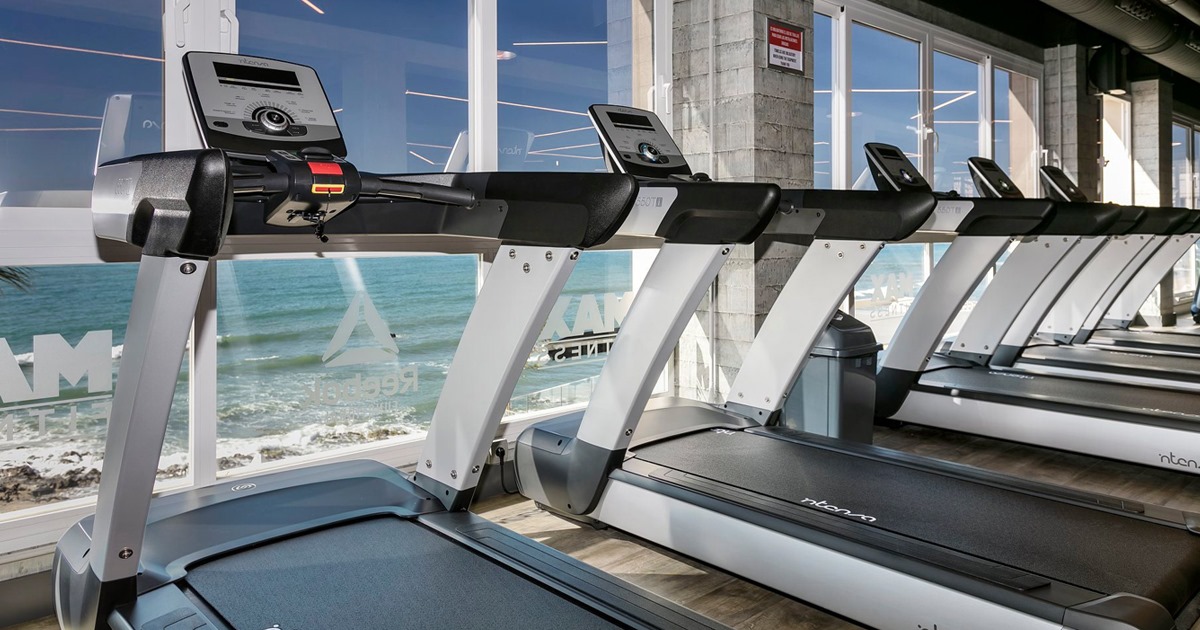 Adjoining Max Beach Intenza Fitness cardio line Treadmill
