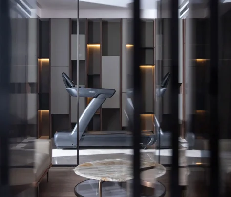 Intenza 450 Series Treadmill in a premium gym environment